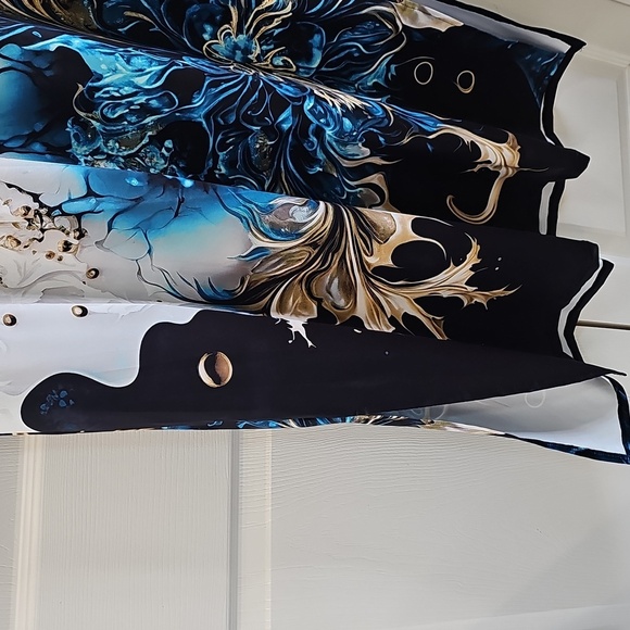 New Mid & Old Life V-Neck Short Sleeve Maxi Dress Underwater Seaprint 4XL - Picture 11 of 14